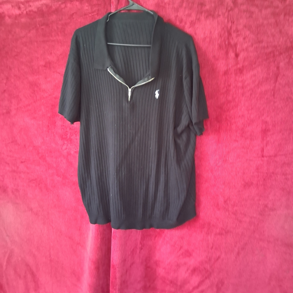 Polo by Ralph Lauren Black Textured Polo Shirt